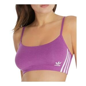 Adidas ($58) Originals Scoop Neck Purple Stripe Bralette